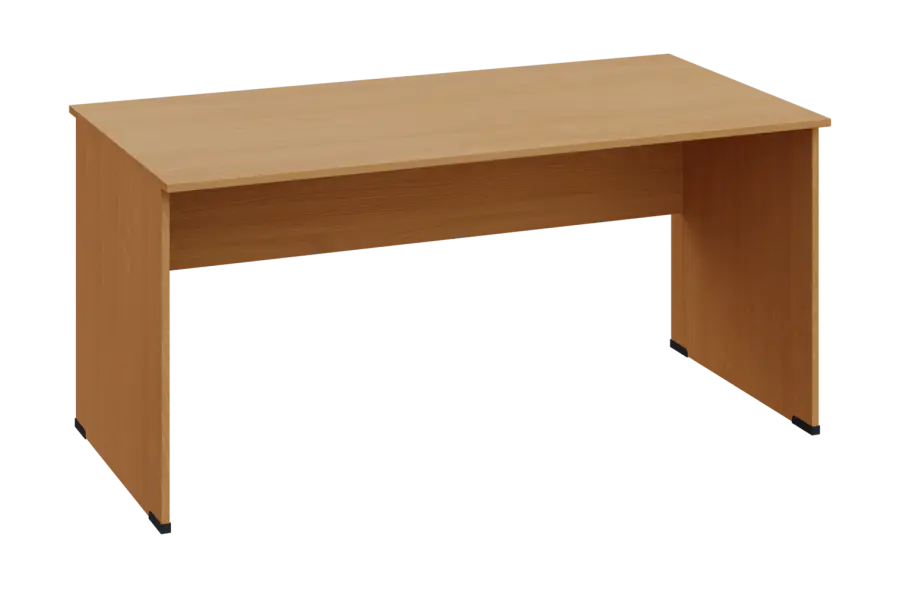 EPL 28 - 16 stůl kancelářský, dřevěná podnož, deska 25 mm, široký 1600 mm, buk Royal